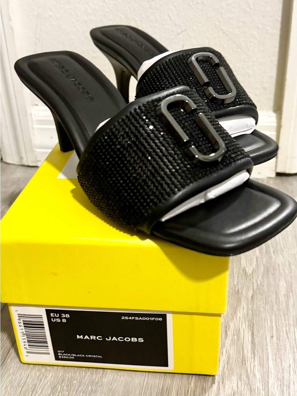 Marc Jacobs Women’s Black Crystal Slide Heels - Black